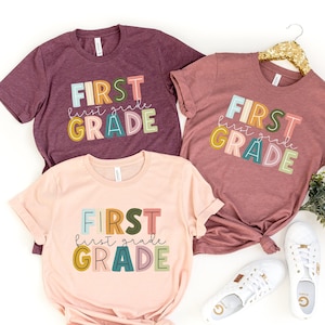 Hello First Grade Shirt, Back To School Shirt, Hello First Grade Rainbow Shirt, First Grade Shirt,1st Grade Shirt,First Grade Teacher Shirt
