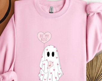Be My Boo Ghost Sweatshirt, Ghost Sweater, Valentine's Day Sweatshirt, XOXO Sweatshirt, Women Valentines Day Sweatshirt, Heart Sweatshirt
