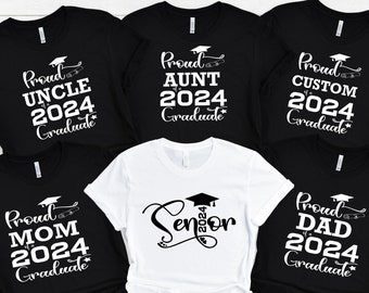 Custom Senior Shirt, Graduation Family Shirt, Class of 2024 Family Graduation Shirt Personalized Graduation Shirts, Custom Graduation Shirt