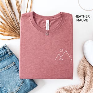T-shirt minimaliste montagne, T-shirt simple montagne, T-shirt de randonnée, T-shirt minimaliste montagne, T-shirt esthétique image 8