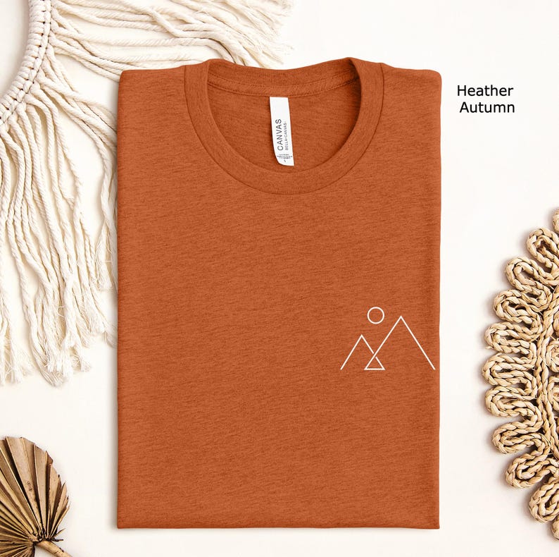 T-shirt minimaliste montagne, T-shirt simple montagne, T-shirt de randonnée, T-shirt minimaliste montagne, T-shirt esthétique image 2