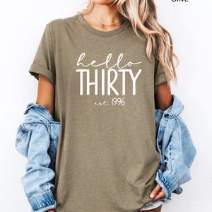 Hello Thirty Est 1996 Shirt, 30th Birthday Shirt, Turning 30 Birthday Gift, Thirty Birthday Crew, Birthday Squad, Birthday Party Shirt image 11