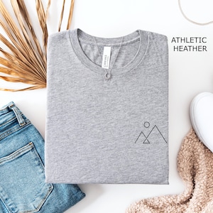 T-shirt minimaliste montagne, T-shirt simple montagne, T-shirt de randonnée, T-shirt minimaliste montagne, T-shirt esthétique image 5