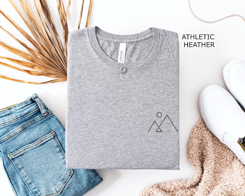 T-shirt minimaliste montagne, T-shirt simple montagne, T-shirt de randonnée, T-shirt minimaliste montagne, T-shirt esthétique image 5