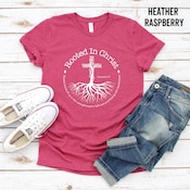 Rooted In Christ T-Shirt: Christian Cross, Religious Gift, Religious Shirt, Christian Shirt, Inspirational Shirt, Jesus Cross Shirt image 5