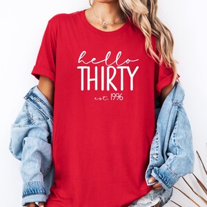 Hello Thirty Est 1996 Shirt, 30th Birthday Shirt, Turning 30 Birthday Gift, Thirty Birthday Crew, Birthday Squad, Birthday Party Shirt image 18