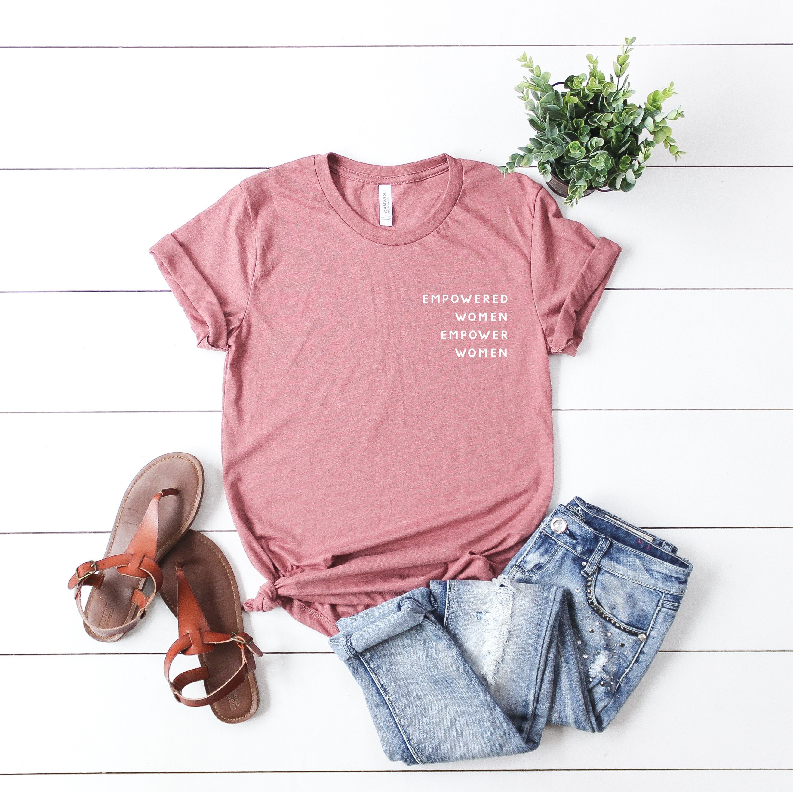 Discover Empowered Women Empower Women, Woman Up T-Shirt, Girl Power Shirt,Feminist T-Shirt,  Feminist