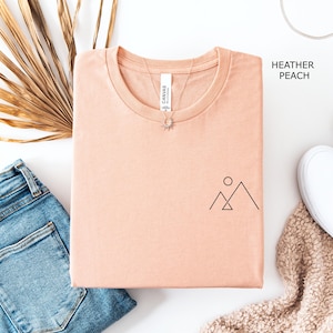 T-shirt minimaliste montagne, T-shirt simple montagne, T-shirt de randonnée, T-shirt minimaliste montagne, T-shirt esthétique image 9