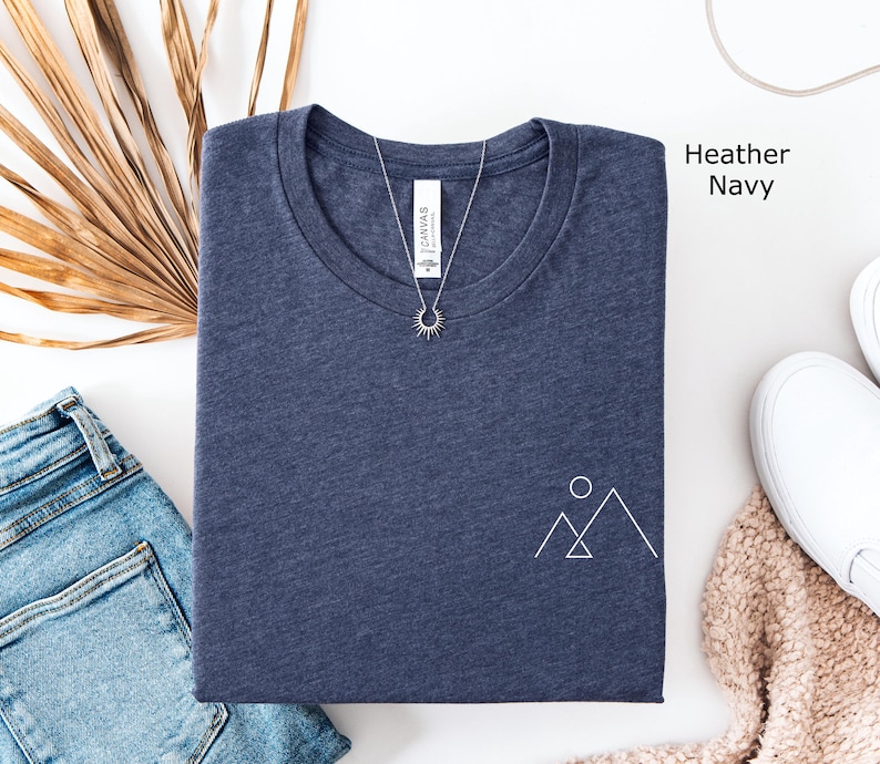 T-shirt minimaliste montagne, T-shirt simple montagne, T-shirt de randonnée, T-shirt minimaliste montagne, T-shirt esthétique image 4