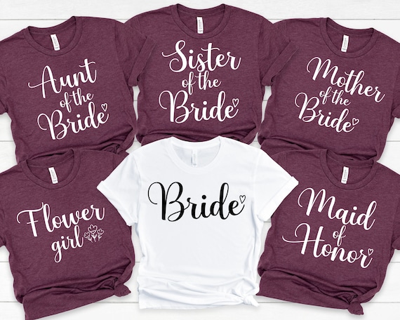 Wedding Bridal Party Bride Shirt Bachelorette Matching Gift Wedding Bridal Party Bride Shirt Bachelorette Matching Gift