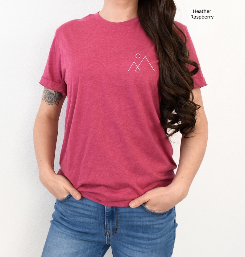 T-shirt minimaliste montagne, T-shirt simple montagne, T-shirt de randonnée, T-shirt minimaliste montagne, T-shirt esthétique image 15