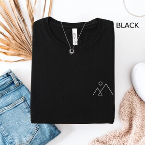 T-shirt minimaliste montagne, T-shirt simple montagne, T-shirt de randonnée, T-shirt minimaliste montagne, T-shirt esthétique image 6