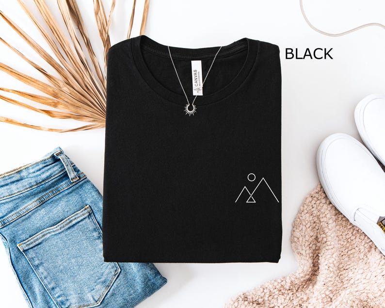 T-shirt minimaliste montagne, T-shirt simple montagne, T-shirt de randonnée, T-shirt minimaliste montagne, T-shirt esthétique image 6