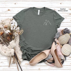 T-shirt minimaliste montagne, T-shirt simple montagne, T-shirt de randonnée, T-shirt minimaliste montagne, T-shirt esthétique image 11