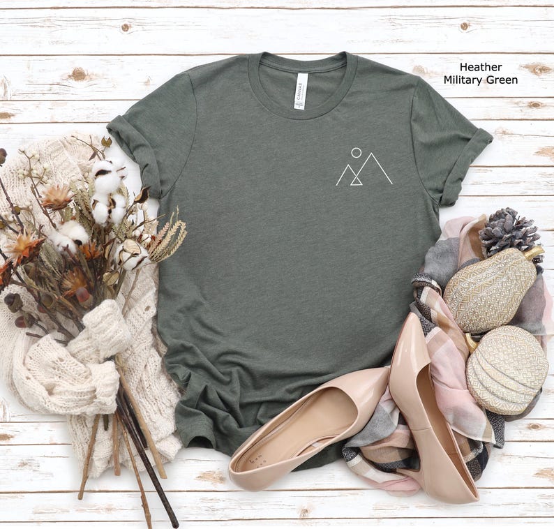 T-shirt minimaliste montagne, T-shirt simple montagne, T-shirt de randonnée, T-shirt minimaliste montagne, T-shirt esthétique image 11