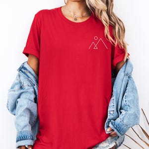 T-shirt minimaliste montagne, T-shirt simple montagne, T-shirt de randonnée, T-shirt minimaliste montagne, T-shirt esthétique image 20