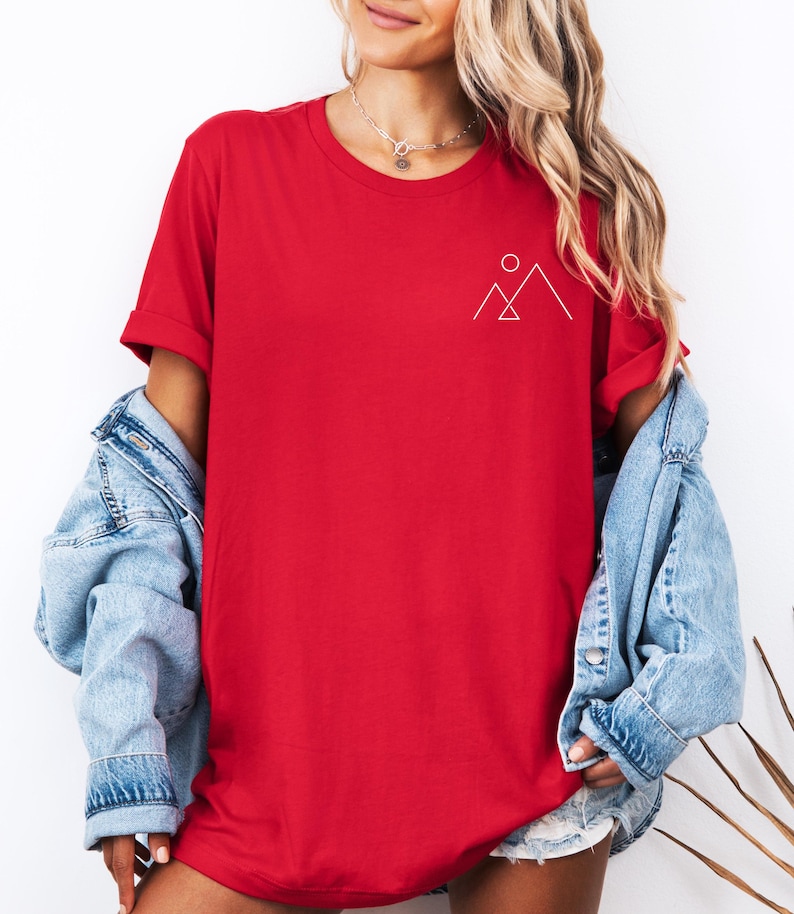 T-shirt minimaliste montagne, T-shirt simple montagne, T-shirt de randonnée, T-shirt minimaliste montagne, T-shirt esthétique image 20