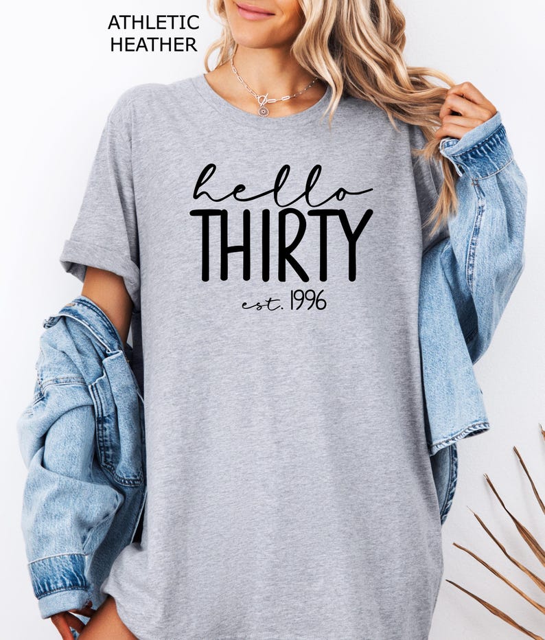 Hello Thirty Est 1996 Shirt, 30th Birthday Shirt, Turning 30 Birthday Gift, Thirty Birthday Crew, Birthday Squad, Birthday Party Shirt image 20
