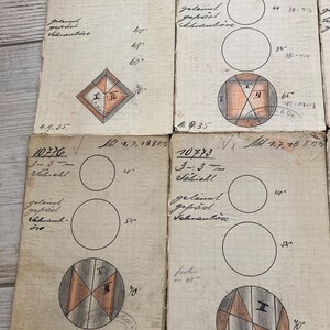 6 Vintage Knopf Baukarten deutscher Hersteller von 1936 image 5
