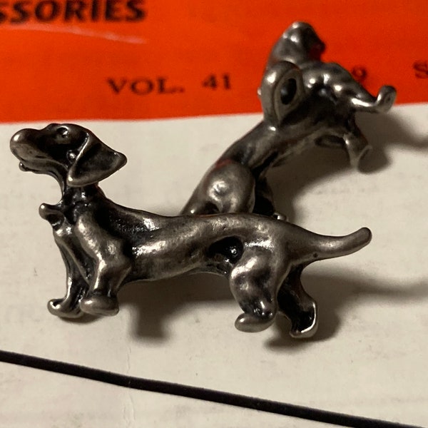 2 realistic goofy buttons - realistic metal dog buttons - 29 mm