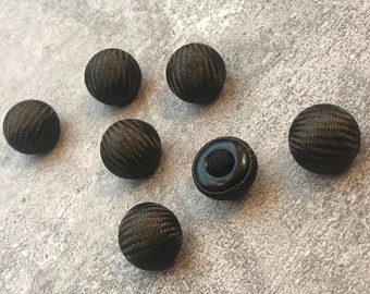 6 old fabric buttons - 12.6 mm - french production - Trimming buttons