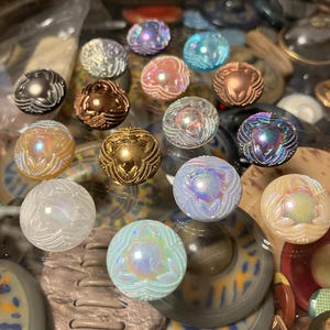 15 vintage glazen knopen - prachtige oude glazen knopen - 18 mm