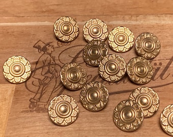 Lot De Boutons Anciens Haute Couture En Métal émaillé - Mercerie Vintage, Occasion, 1 à 10 Pièces