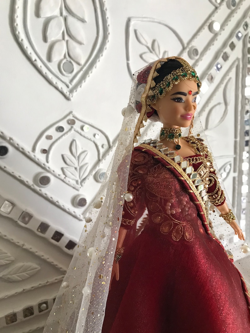 Beautiful Barbie Doll in Indian Lehenga Etsy