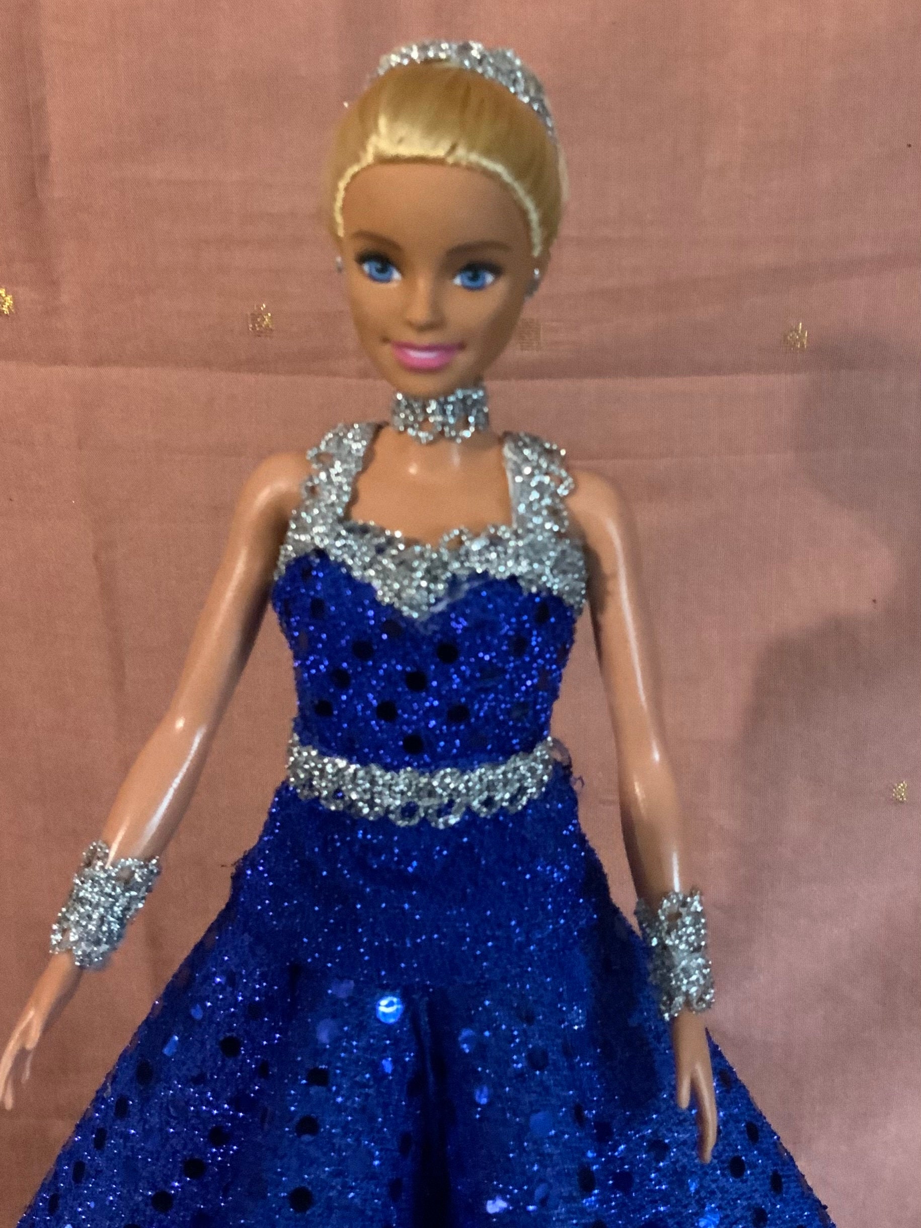 Royal Blue Gown Barbie, Holiday Dress - Etsy