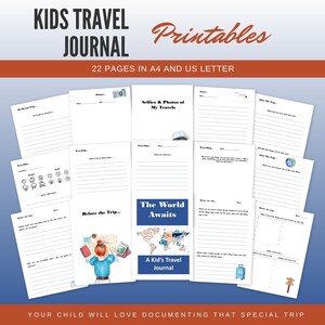 Kids Printable Travel Journal/Kids Travel Journal/Child Travel Journal