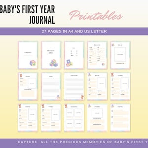 Baby&#39;s First Year Journal/Baby 1st Year Digital Journal