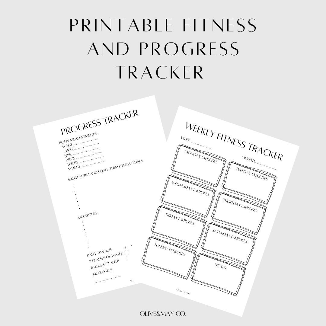 Fitness Tracker/planner Printable Etsy