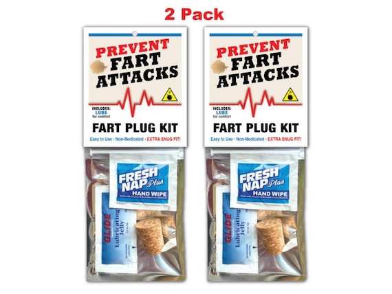 2 Pack FART Plug Kit Cork Stopper Toot GAG Gift Present Party Favor  Christmas Birthday Stocking Stuffer Funny Joke Prank 