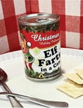 2 Funny Elf Fart Soup Can Labels - GREAT Gag Gift or Stocking Stuffers - Christmas Present Party Favor Joke Prank Secret Santa product logo