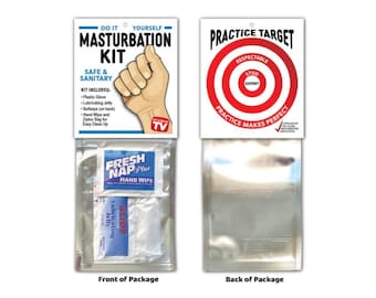 Funny MASTURBATION Kit - Gag Joke Prank Party Favor GIFT - Adult Birthday Anniversary Christmas Stocking Stuffer - Silly Men Husband