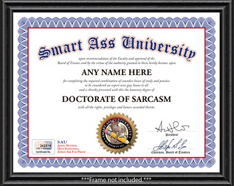 joke certificate etsy