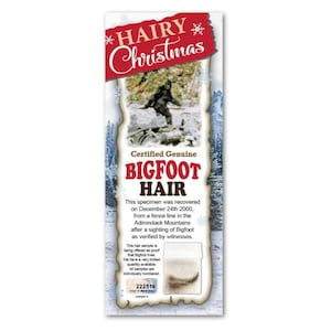 Merry CHRISTMAS Bigfoot Sasquatch Rare Hair Sample - LIMITED EDITION - Tracker Hairy Hunter Hunting- Christmas Gift Present Stocking Stuffer