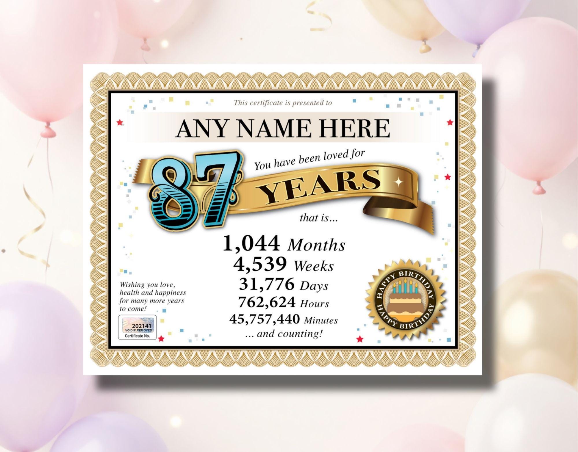 87th birthday card - Etsy 日本