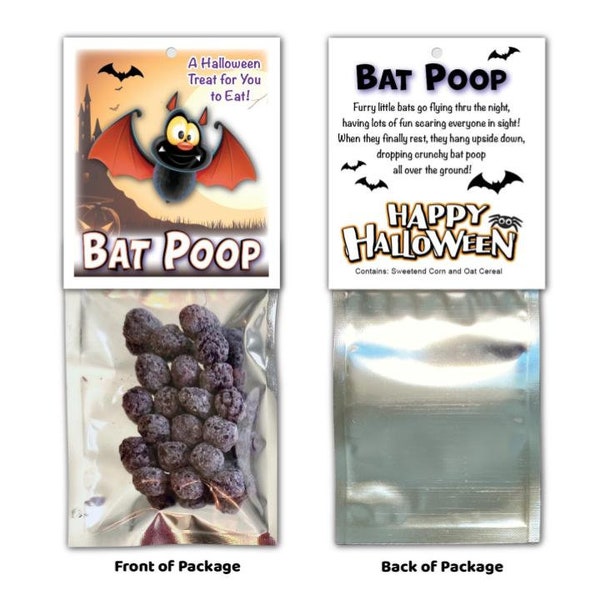 Halloween BAT Poop - Trick or Treat Treaters Gift Bag Spooky - Party Favor Funny Kids Cute Gag Joke - WHOLESALE