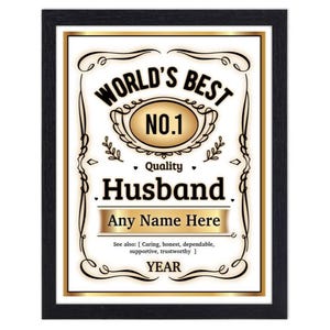 PERSONALIZED Best EHEMANN-Auszeichnung - digital, gedruckt oder gerahmt - Valentinstag Jahrestag GESCHENK Geburtstag Weihnachten Gold # 1
