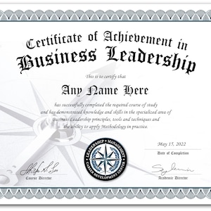 Personalisiert Business Administration Management Diplom - Management Zertifikat Buch GESCHENK Projekt training Kurs Büro Karriereleiter