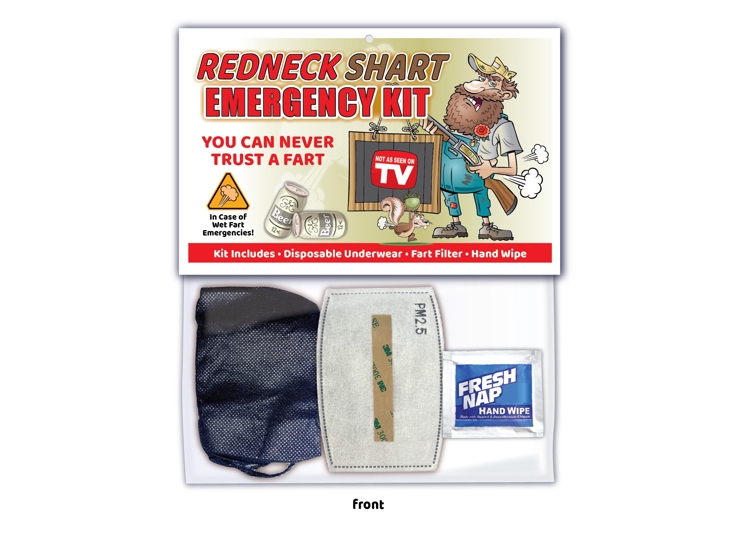 REDNECK FART Shart Emergency Kit GREAT Gift South Southern Husband