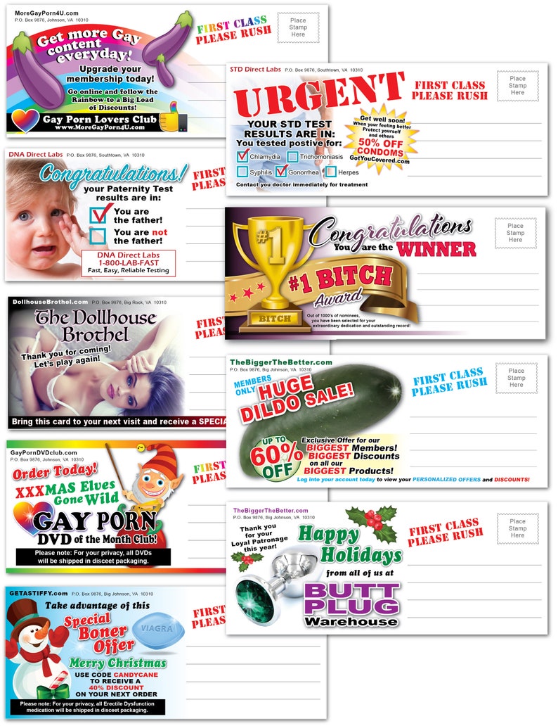 25 PACK Adult PRANK Mail Postcards Revenge Novelty Gag - Etsy