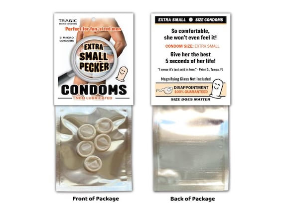 Gag SMALL MINI CONDOMS Micro Tiny Pecker Willy Gag Joke Christmas
