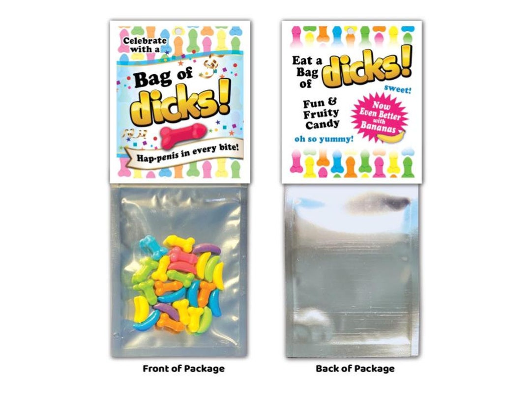 Bag of DICKS CANDY - BANANA Penis Adult Party Favors Birthday Celebrate