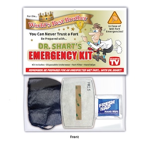 World&#39;s Best BROTHER Wet Fart Shart Emergency Kit - GREAT GIFT - Father&#39;s Day Christmas Birthday Present Party Joke Prank Gag