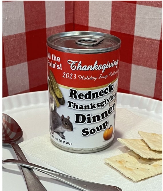 Funny Redneck Thanksgiving Dinner Soup Can Labels Potluck