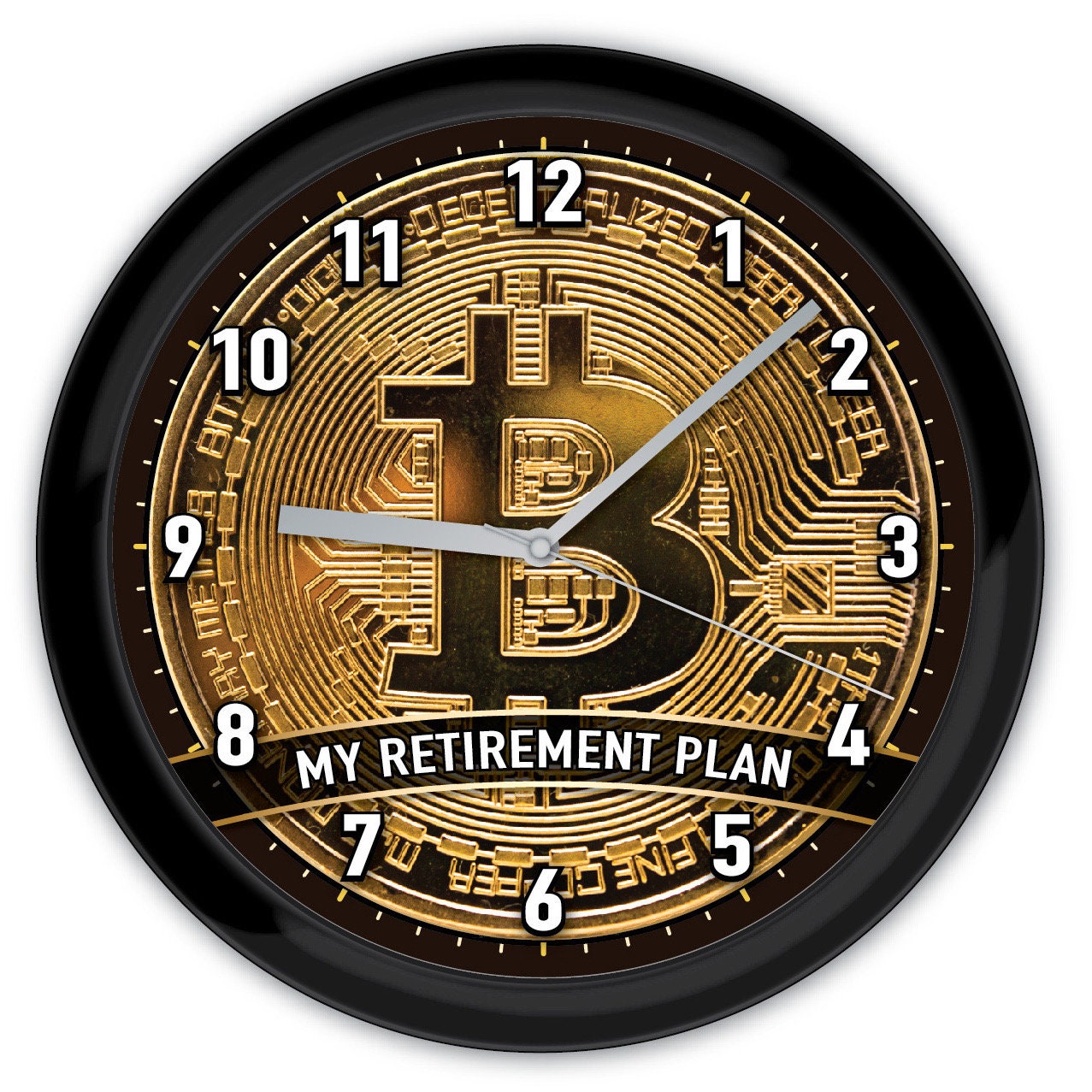 Bitcoin Retirement Wall Clock - Fund BTC Crypto Stocks - Office Decor -  GREAT Birthday Christmas Gift Present - - Etsy