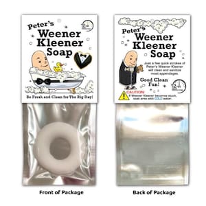 WEDDING Weener Kleener Soap Willy Weiner - Groom Husband GAG Gift - Present Joke Cleaner Adult Prank Shower Fun Toy Party Favor - Wholesale