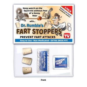 Squirrel Watching FART Stopper Plug Kit - GREAT GIFT - Dad Garage Outdoors Watcher Cork Funny Present Party Joke Prank Gag Birthday